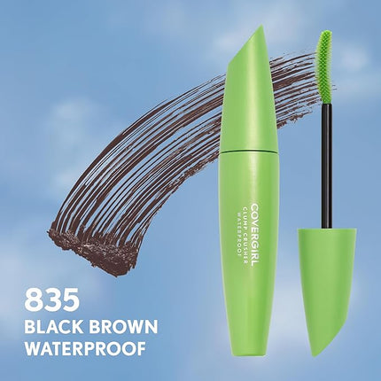 COVERGIRL Clump Crusher Waterproof Mascara, 20X More Volume, Double Sided Brush, Long-Lasting Wear - 835 Black Brown Waterproof (Pack of 1)