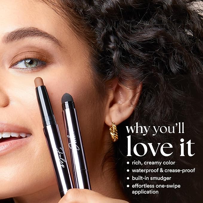 Julep Eyeshadow 101 Cream-to-Powder Waterproof Shadow Stick – Onyx Black Matte – Long-Lasting, Crease-Proof, Smooth Jet-Black Matte Cream Eyeshadow with Built-in Smudger