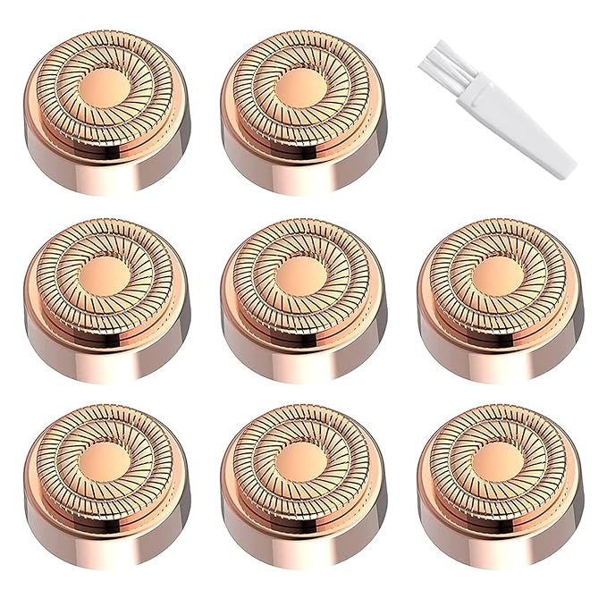 Refill for Flawless Replacement Heads Compatible with Finishing Touch Flawless Facial Hair Removal tool for Women As Seen On TV, 8-pc Pack