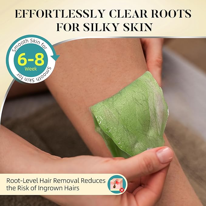 LANSLEYWAX Digital Waxing Kit for Women Men - YOLO Flora Waxing Machine with 39 Accessories - Hard Wax Kit for Arm Leg Brazilian Bikini Face Sensitive Skin, Wax Warmer Hair Removal for Home/Salon Use