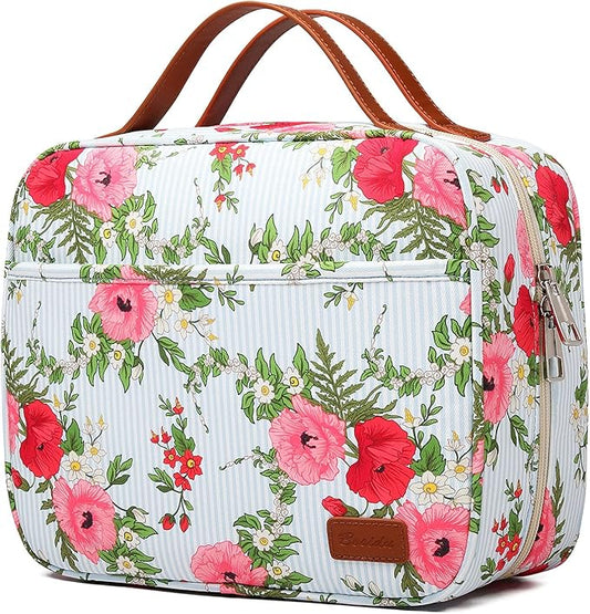 Hanging Travel Toiletry Bag,Large Capacity Cosmetic Travel Toiletry Organizer for Women with 4 Compartments & 1 Sturdy Hook,Perfect for Travel/Daily Use/Christmas