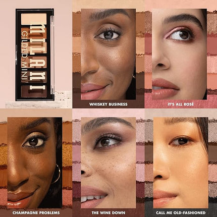Milani Gilded Mini Eyeshadow Palette with 6 Matte & Shimmer Hues - Whiskey Business