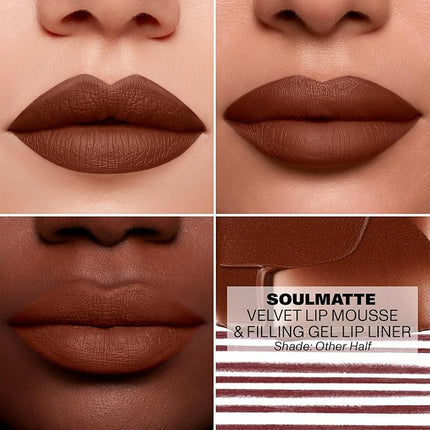 MORPHE Soulmatte Gel Lip Liner - Creamy Lip Pencil with a Matte Formula - Precision Contour Pencil with Sweet Almond & Tea Seed Oil for Long-Lasting Definition - Other Half (0.007 oz)