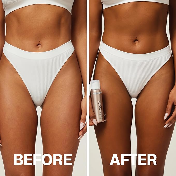 Bali Body Medium to Dark Instant Tan + Brush Bundle | Skin Perfecting Aerated Spray, Flawless Airbrushed Bronzed Finish + Washable Self-Tanning Reusable Accessory Tool | Vegan & Cruelty-Free