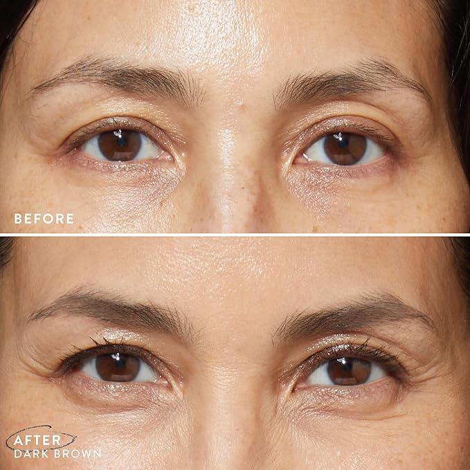 LAURA GELLER NEW YORK INKcredible Waterproof Brow Pencil- Blending Spoolie Brush - Long Lasting Eyebrow Filler (04 Dark Brown)