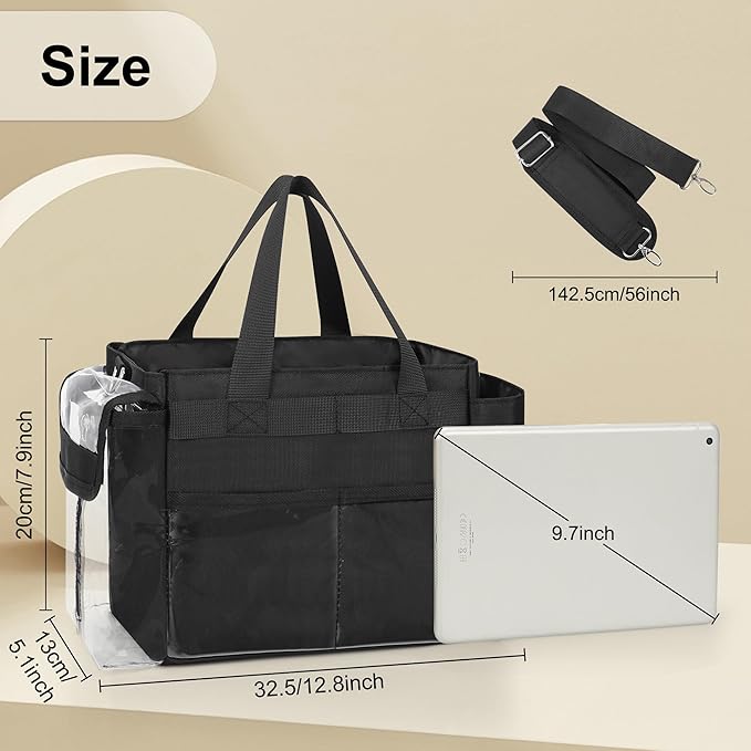 Travel Makeup Bag Small Cosmetic Bag Makeup Artist Bag Professional Touch Up Makeup Kit Bags with Detachable Dividers Multi Pocket Cosmetic Storage Organizer for Beauty Pros (Black)