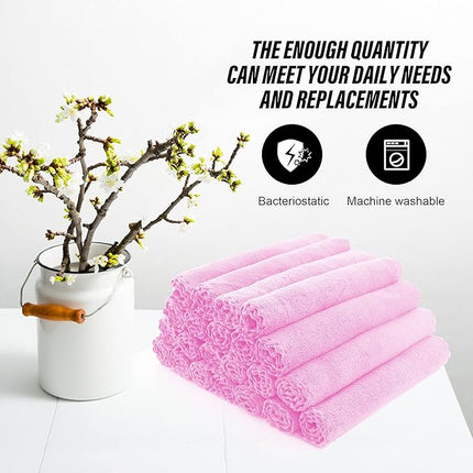 MOONQUEEN Ultra Soft Premium Washcloths Set - 12 x 12 inches - 24 Pack - Quick Drying - Highly Absorbent Coral Velvet Bathroom Wash Clothes - Use as Bath, Spa, Facial, Fingertip Towel (Frozen Berry)