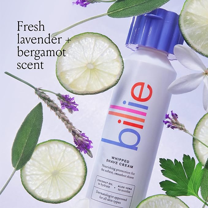 Billie Whipped Shave Cream - Lavender & Bergamot Scent - 6.5 fl oz