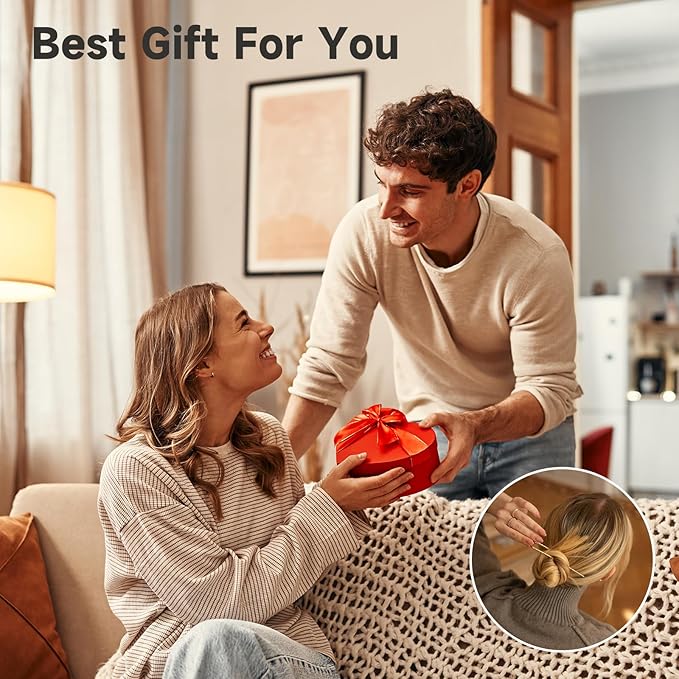 3 Pcs French Hair Pins for Women - French Twist Hair Pins for Buns, Metal Gold Hair Accessories