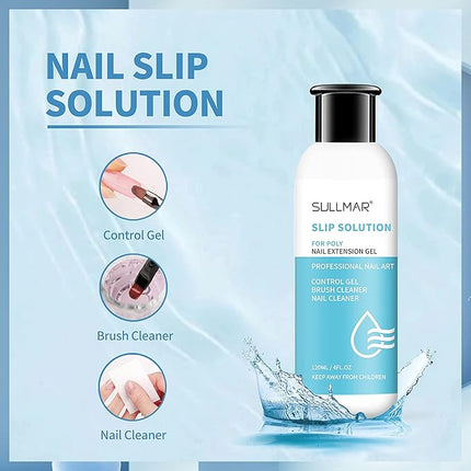 120ml 4FL.OZ Slip Solution for Poly Nail Gel Extension Nail Liquid Slip Solution and False Nail Gel Cleanser