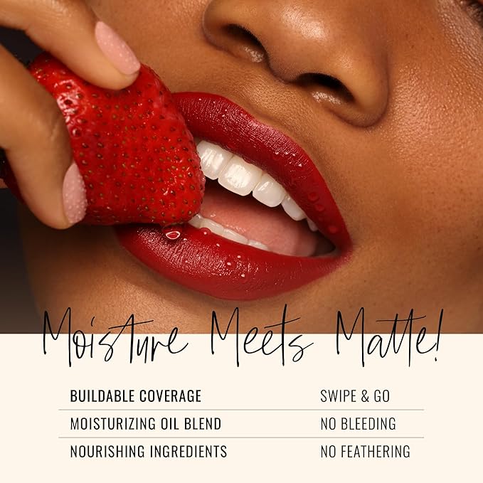 Runway Rogue 90s Vibe Lipstick, Moisturizing Matte Pale-Rose Lipstick, ‘Patricia’