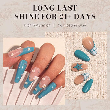 MelodySusie Blue Gel Nail Polish,0.5fl oz Nails Soak Off UV LED Bright Blue Gel Polish Gift for Women Nail Art Manicure Salon DIY Nail Design Decoration at Home-415