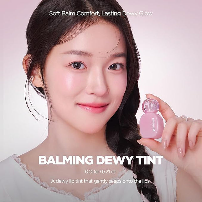 lilybyred Balming Dewy Tint | Korean Semi-Glow Lip Stain, Velvet to Soft Glow Texture, Sheer Buildable Color, Moisturizing & Lightweight, Natural Flush Look, Non-Sticky, 0.21 oz. (05 Squeeze Apple)