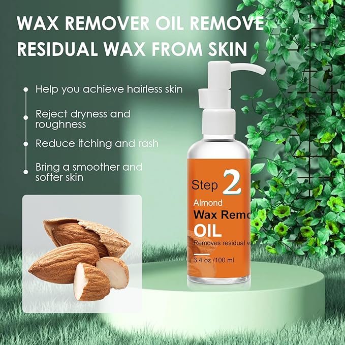 Pre Wax Spray and After Wax Spray, Triple-bottle Skin Care Set with Pre-wax Cleanser, Wax Remover Oil and Skin Soother Organic Aloe Vera Gel for Sensitive Skin - 100ML