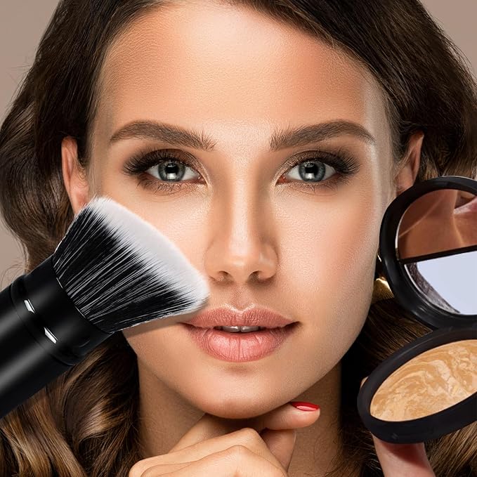 Makeup Brush, Banidy Retractable Kabuki Brush Foundation Brush for Powder Blush, Bronzer, Buffing, Liquid, Cream