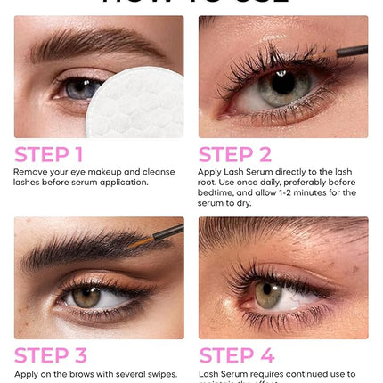 STACY LASH Shampoo 100ml Cleaning Kit of Eye Makeup Remover (Foam Cleanser) & Shampoo Brush & Mascara Brush Bundle with Eyelash Serum 5ml for Lash Growth and Thickness