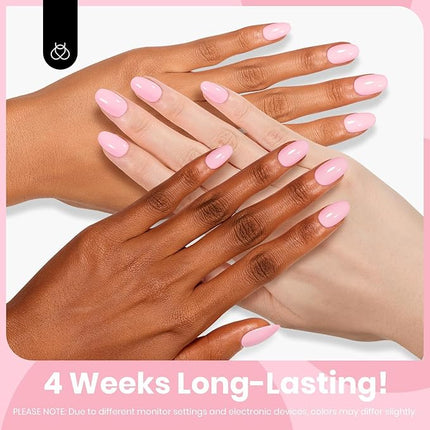 Beetles Pink Gel Polish - Fairy Floss 15ML/0.51Fl Oz, Pastel Light Pink Gel Nail Polish, Soak Off UV LED Lamp Nail Art, Long-Lasting Manicure Salon DIY Home Spring Valentines Nails - Gifts for Her