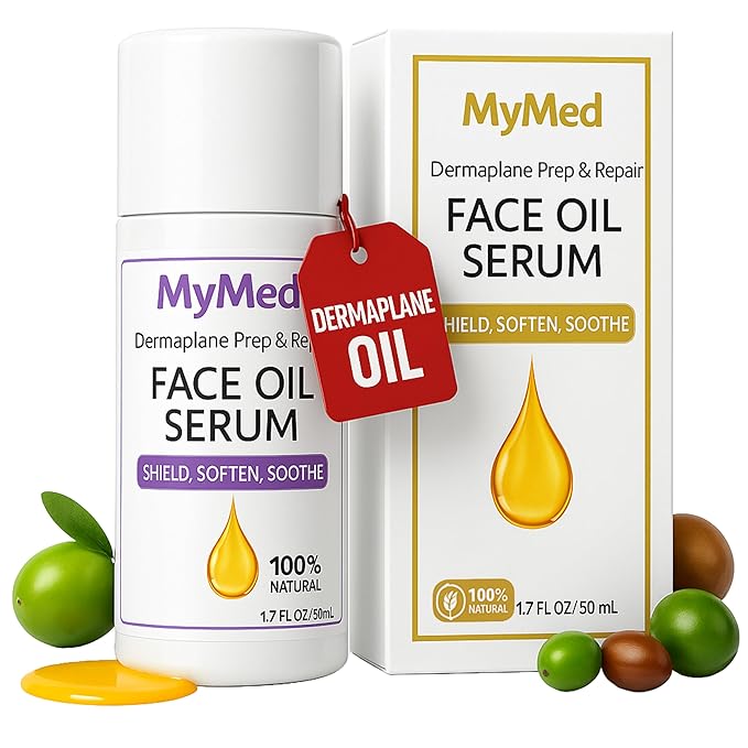 Dermaplane Oil with Jojoba & Vitamin E for Smooth, Radiant Skin - 1.70 Fl Oz Dermaplaning Oil, All-Natural, for Dermaplaning, Perfect for Sensitive Skin For Women