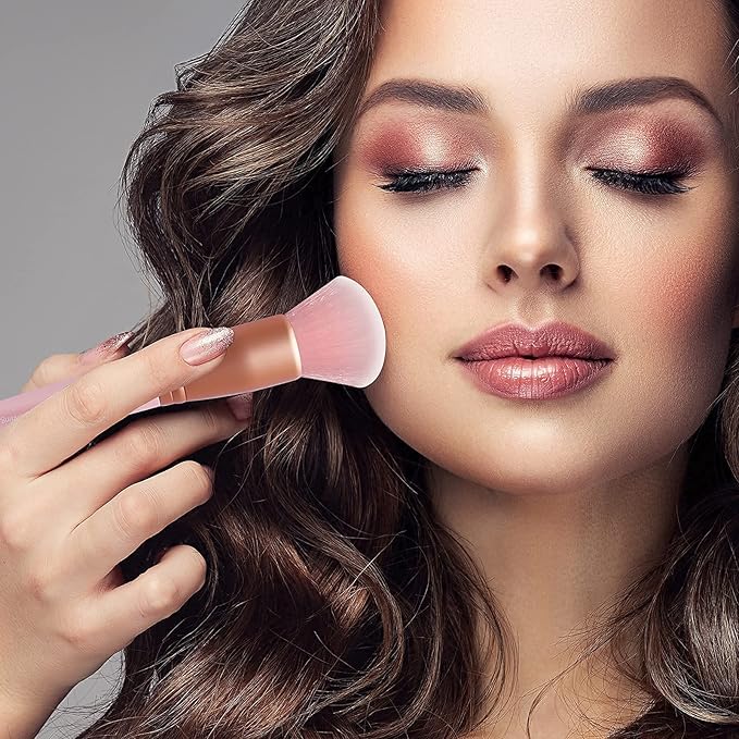 Z'OREYA Makeup Brushes 15Pcs Makeup Brush Set Premium Synthetic Kabuki Brush Cosmetics Foundation Concealers Powder Blush Blending Face Eye Shadows Brush Set (Pink)