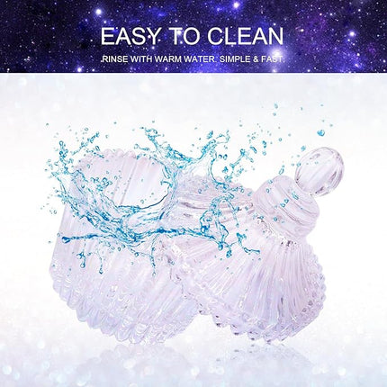 Monomer Dish, CORFULRA Dappen Dish for Acrylic Powder, Large Nail Cup for Nail Monomer Liquid, Glass Cup for Acrylic Nail Brush, Acetone Nail Polish Remover Holder. Rainbow