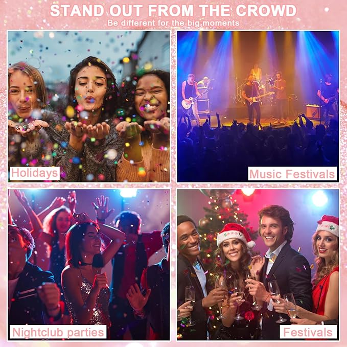 Hair and Body Glitter Spray, Shimmering Powder Sparkle Powder Makeup, Glitter Loose Sparkle Makeup for Body Highlighter,Festival Prom Rave Accessories (Pink)