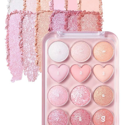 COLORGRAM Pin Point Eyeshadow Palette 04 Bright+Cool | Eyeshadow Palette for Daily makeup, Ultra-Blendable, Matte, Glitter, Shimmer Shades