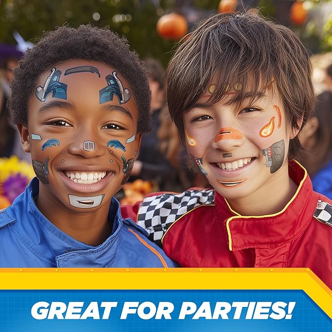 Blaze Costume Face Temporary Tattoos – Kids Temporary Tattoo Set Featuring Blaze and the Monster Machines, Easy Halloween Costume Accessory, Non-Toxic & Skin-Safe