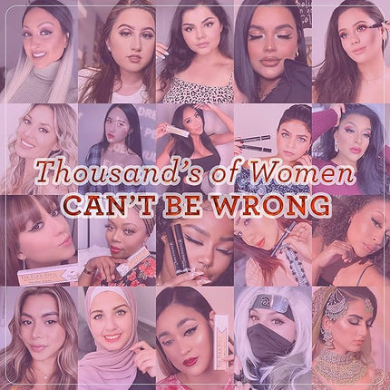 The Flick Stick Winged Eyeliner Stamp For Quick and Easy Cat Eye Makeup, SmudgeProof & Waterpoof Eye Liner Cat Eye Stencil Makeup Tool, Wingliner, Liquid Eyeliner Pens (10mm Classic, Midnight Black)