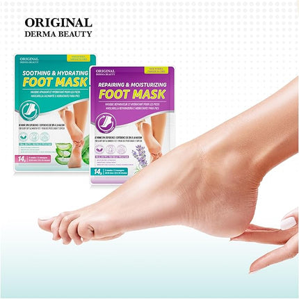 Innerest Original Derma Beauty 12 pairs Moisturizing Foot Mask Foot Spa Foot care (Aloe)