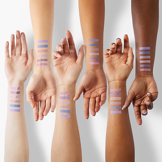 6PCS Cream Eyeshadow Stick Makeup Sets, Metallic And Matte Shimmer Eye Shadow, Eye Brightener Stick Pencil Crayon Make up Set - Purple Pink