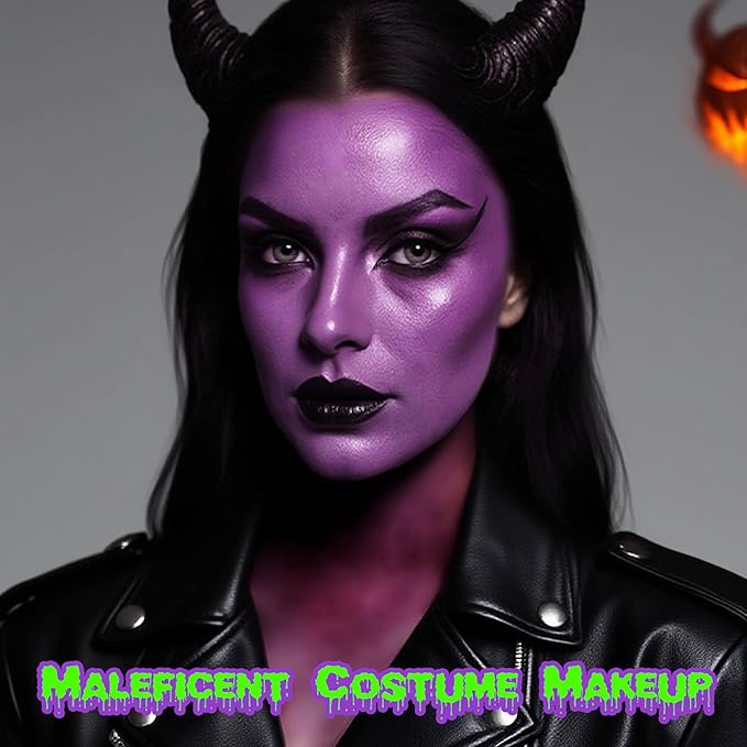 Black Purple Lime Green Face Paint,1.01oz/pc Water-Based Body Paint,Halloween Cosplay SFX Makeup Kit, Face Painting for Zombie,Frankenstein,Ghost Costume