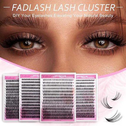 DIY Eyelash Extension Large Tray 10D 20D 30D 40D Cluster Lashes Mixed Tray Natural Long Mink Individual Lashes Reusable False Eyelashes Extension (20D-0.07-C, 8-16mm)