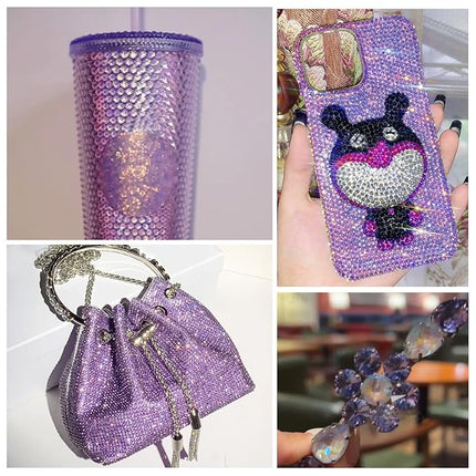 1440Pcs Blue Blaze Crystal Rhinestones,Glass Flatback Rhinestones Small Gemstones for Nail Face Makeup Art Crafts Clothes Decoration -(SS8,2.4mm,Blue Blaze)