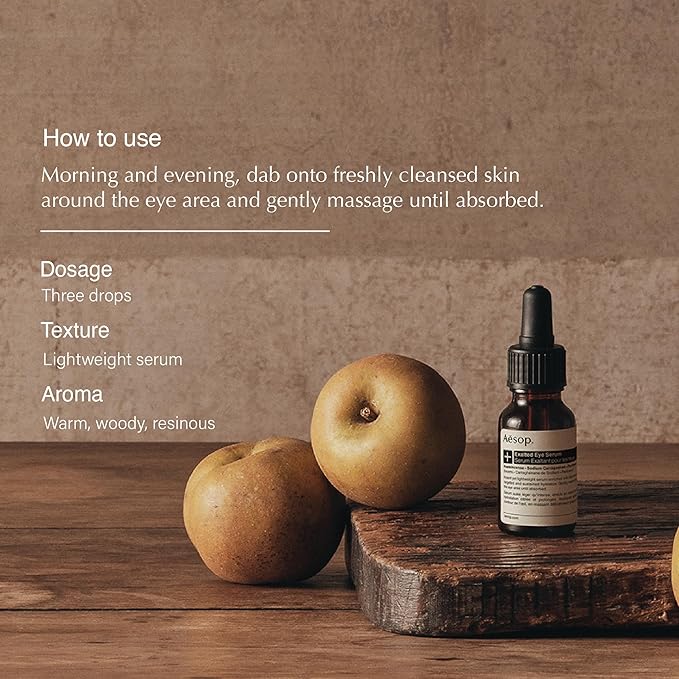 Aesop Exalted Eye Serum | Lightweight Serum with Vitamins B, C, and E for Hydrated, Replenished Eyes 0.5 oz/15 mL