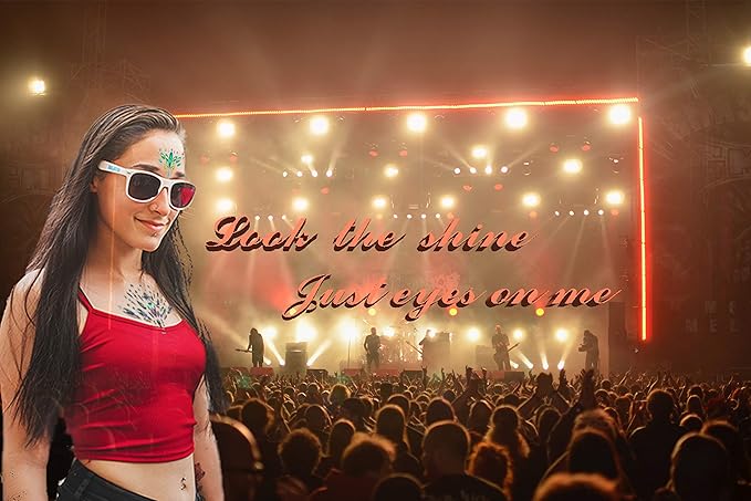 6 Pcs Festival Gems, Glitter Rhinestone Rave Face Jewels, Crystals Stickers, Eyes Body Temporary Tattoos