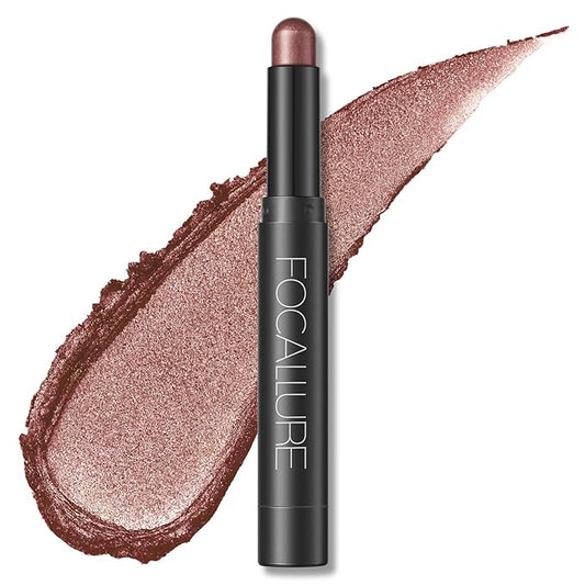 FOCALLURE Shimmer and Matte Cream Eyeshadow Stick,Smooth Brilliant Eye Brightener Pencil for Women,Long Lasting Waterproof Eye Shadow and Liners Makeup,GOSSIP
