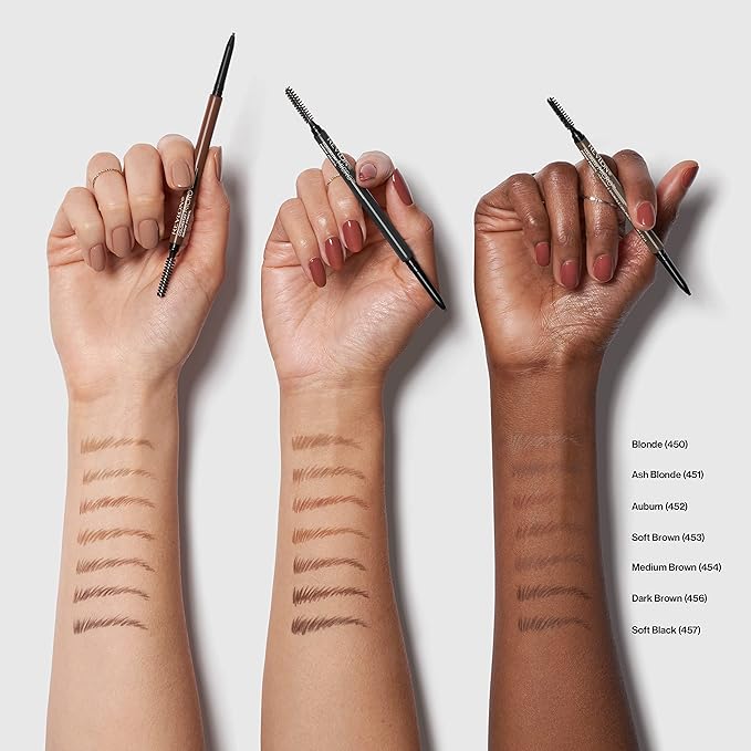 Revlon ColorStay Micro Eyebrow Pencil with Built In Spoolie Brush, Infused with Argan and Marula Oil, Waterproof, Smudgeproof, 454 Medium Brown, 0.003 oz