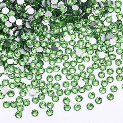 1440Pcs Light Green Crystal Rhinestones,Glass Flatback Rhinestones Gemstones Small for Nail Face Makeup Art Crafts Clothes Decoration - (SS4,1.6mm,Light Green)