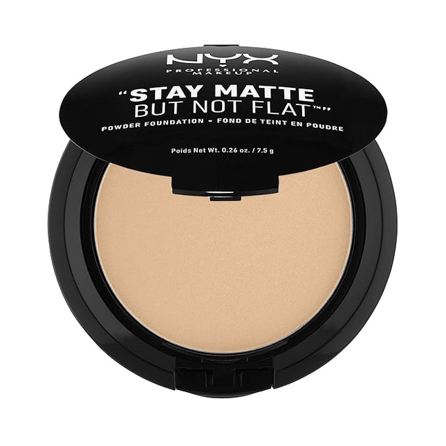 NYX PROFESSIONAL MAKEUP Stay Matte But Not Flat Powder Foundation, Medium Beige