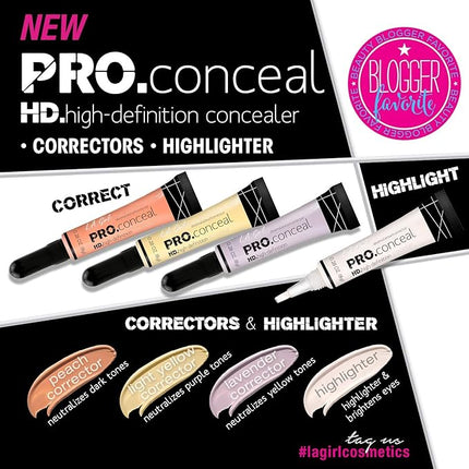 L.A. Girl HD Pro.Conceal, Lavender Corrector GC993 (Pack of 2)