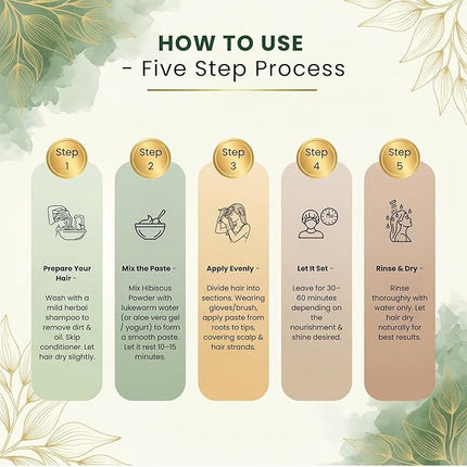 Hibiscus Flower Powder | 3.53 Oz (100 g) | Natural & Pure Powder for Hair Care By KVAAS