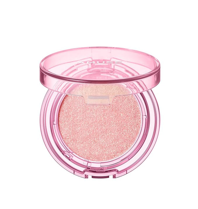 Amuse SEOUL Face Diamond Pink Diamond Highlighter | High Glossy Face Illuminator Powder, Korean Beauty Highlighter Makeup, Shimmer Glow Rose & Gold Glow Illuminator, Cruelty-Free & Vegan (4.7g)