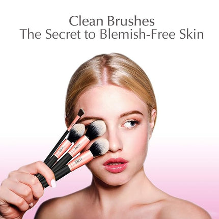 Luxe Electric Makeup Brush Cleaner, Pink, USB Charging Station, 3 Adjustable Speeds, Cleaner to Instantly Wash and Dry Your Makeup Brushes