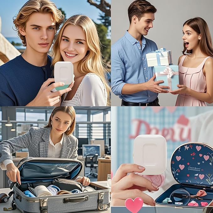 S'bagno LED Makeup Mirror with 1X/5X Magnification, Dimmable Light, Rotation for Beauty, Makeup, Skincare & Grooming, White