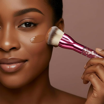 Blending Liquid Makeup Foundation Brush - Kabuki Contour Brush, Face Buffing Brush With Pro Quality Synthetic Dense Bristles For Stippling Mineral Cream, Powder, Blush