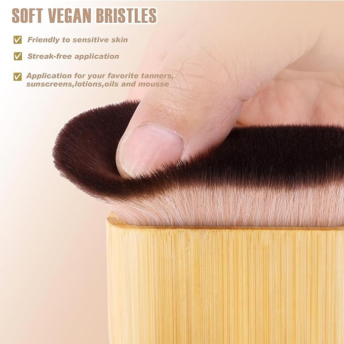 3 Pcs Self Tanner Brush Self Tanning Brush for Self Tan Brushes Kabuki Body Brushes for Self Tanner Back Applicator Self Tan Blending Makeup brush Self Tanner Face Brushes Back Lotion Applicator