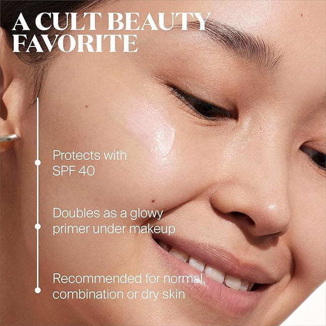 Supergoop! Glowscreen SPF 40, Dawn (Pink Pearl Glow) - 1.7 fl oz - Glowy Primer + Broad Spectrum Tinted Sunscreen - Helps Filter Blue Light - Hydration - Hyaluronic Acid & Vitamin B5