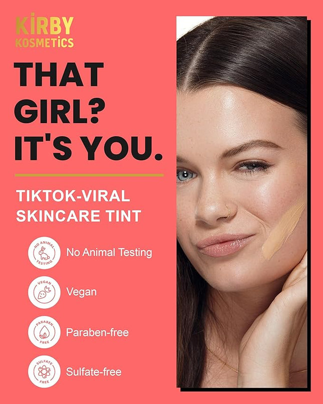 Konfident Glow Skin Tint – Warm Wholeness Hydrating Oil-Free Glass-Skin Foundation, Buildable Light-to-Medium Coverage, 30 ml – Inclusive Clean Makeup for Radiant Confidence