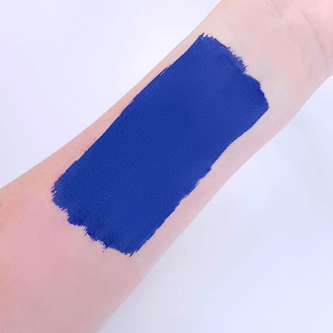 Pro Face & Body Paint Cake Pots Dark Blue - Professional Water Based Face Paint Makeup for Adults, Kids - 1.26oz