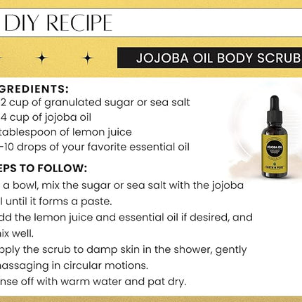 EARTH N PURE Jojoba Oil Cold Pressed Natural and Therapeutic Grade for Skin & Hair 50 ml